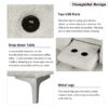 Versatile L Shaped Sofa Bed With Storage, Cup Holders, USB Ports Chenille - Beige - Image 7