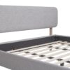 Diego - King Low Upholstered Platform Bed - Light Gray - Image 9