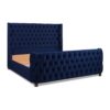 Brooklyn - King Tufted Panel Bed Headboard And Footboard Set - Navy Blue - Image 10