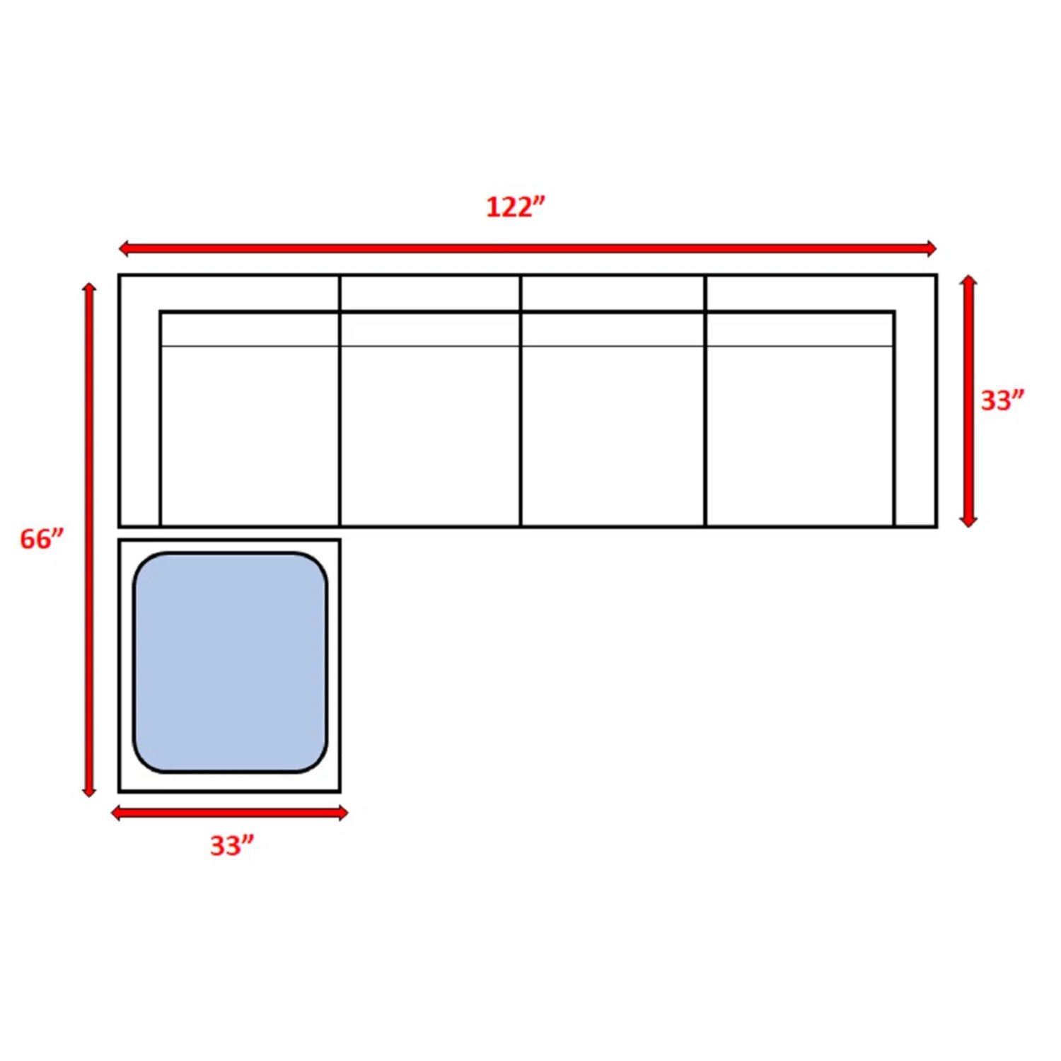 Wide Hand Patio Sectional With Cushions - Brown - Image 3