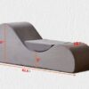 Solace - Chaise Lounge Chair Relaxation, Ergonomic Design With Soft Yet Firm High Density Foam Core, Removable Machinewashable Cover - Gray - Image 14