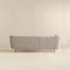 Lamattina - Genuine Italian Leather Channel Tufted Sofa - Beige / Light Gray - Image 8
