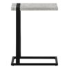 Accent Table, C - Shaped, Contemporary Convenient Design - Gray - Image 2