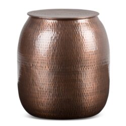 Griffen - Metal Storage Accent Table - Antique Copper