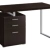 Computer Desk Left Right Set-Up Storage Drawers For Home Office - Espresso - Image 7
