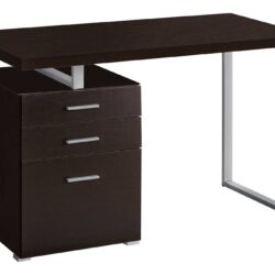 Computer Desk Left Right Set-Up Storage Drawers For Home Office - Espresso