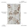 Macau - Non - Slip Accent Rug - Beige Brown / Ivory / Taupe - Image 4