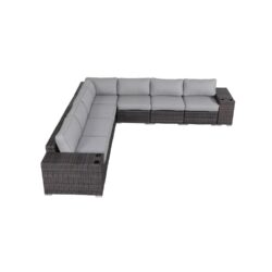 Premium Outdoor Lounge Set With Cushions - Gray Mix