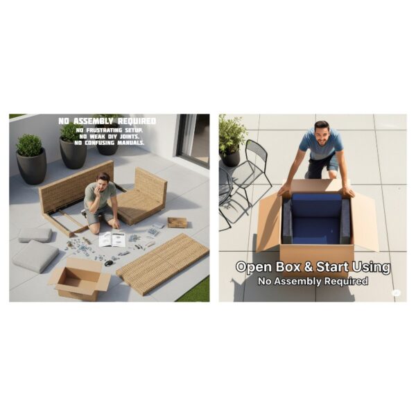 2 Person Seating Group With Cushions - Gray Mix