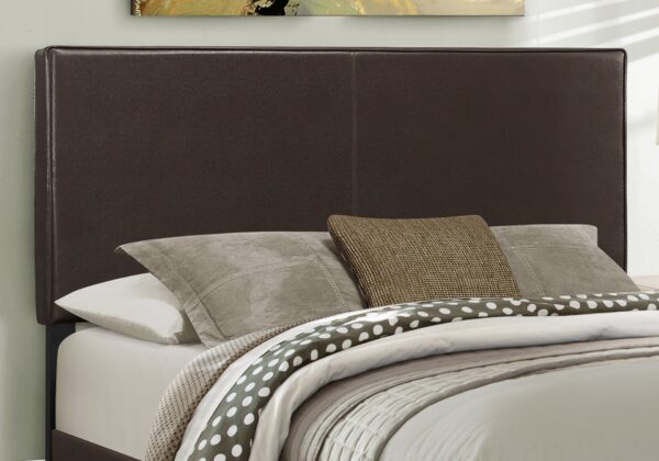 Queen Size Bed, Upholstered, Transitional - Brown
