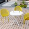2 Piece Durable Single Chair With Mesh Hollow Out Design -Yellowish Brown - Image 9