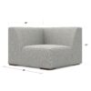 Rex - Corner Sofa Module - Gray - Image 15