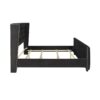 David - King Tufted Wingback Bed - Dark Charcoal Gray - Image 3