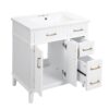30" Bathroom Vanity With Sink, Soft Close Storage Cabinet - White - Image 12