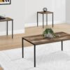 Table Set, Coffee, End, Reclaimed Laminate, Contemporary, Modern (Set of 3) - Brown - Image 12