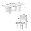 Topmax - 9 Piece Farmhouse Extendable Dining Table Set With 2 Removable Leaves And 8 Upholstered Dining Chairs - Natural - Image 3