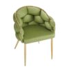 Luxury Handmade Accent Chair (Set of 2) With Gold Legs, Modern Green Velvet Armchair For Living Room And Bedroom - Green - Image 14