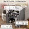 Bathroom Vanity Combo With Sink, Space Saving Design - Gray - Image 5
