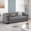 3 Piece Sofa Sets With Legs, Upholstered Couches - Gray - Image 11