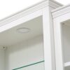 Retro Style 3 Piece Bookcase Display Cabinet With Adjustable LED Lighting, Tempered Glass Shelves - White - Image 14