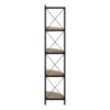 Bookshelf, Bookcase, Etagere, Corner, 4 Tier, Office, Contemporary & Modern - Taupe - Image 4
