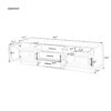 Modern Minimalist TV Stand For TVs Up To 75", Entertainment Center Media Console Cabinet With Adjustable Shelves - White - Image 2