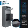 Steel Large Single Compartment Locking Parcel Drop Box With Keyed Access - Gray - Image 10