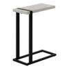 Accent Table, C - Shaped, Contemporary Convenient Design - Gray - Image 4