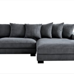 Luxe - Oversized 2 Piece Right Facing Sectional Couches For Living Room, L Shaped Sofa With Chaise - Dark Gray