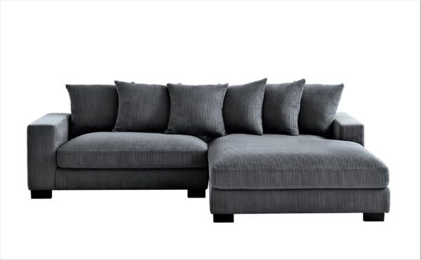 Luxe - Oversized 2 Piece Right Facing Sectional Couches For Living Room, L Shaped Sofa With Chaise - Dark Gray