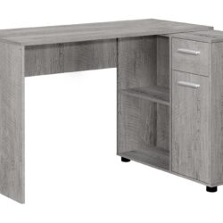 Computer Desk, Home Office, Corner, Storage Drawers, L Shape, Contemporary & Modern - Gray