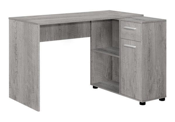 Computer Desk, Home Office, Corner, Storage Drawers, L Shape, Contemporary & Modern - Gray