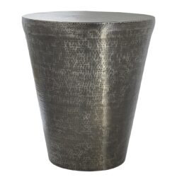 Drum Accent Side Table, Contemporary, Elegant Design - Silver