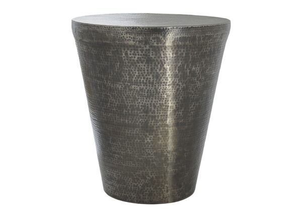 Drum Accent Side Table, Contemporary, Elegant Design - Silver