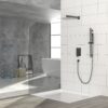 Shower System With Adjustable Slide Bar And Wall Mounted Square Shower Head - Matte Black - Image 4