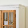Rustic Style Display Cabinet With Glass Doors For Collectibles & - Brown / Cream White - Image 9