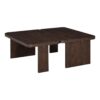 Modern Minimalist Coffee Table Set, Rectangle Coffee Table With Splicing Design, Multifunctional Combination Table For Living Room - Espresso - Image 6