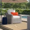 Patio Chair With Cushions Durable Construction - Gray Mix - Image 4