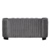 Upholstered Loveseat Sofa With Thick Removable Seat Cushion - Gray - Image 15