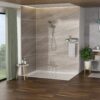 Multi Function Dual Shower Head Shower System With 4.7" Rain Showerhead, 7 Function Hand Shower, Adjustable Slide Bar - Brushed Nickel - Image 9