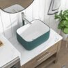 Square Vessel Bathroom Sink - Green - Image 5