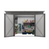 Outdoor Storage Shed 4 X 9 Ft With Sloping Roof And Vents For Garden And Patio - Gray - Image 15