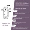 3 Piece Luggage Sets Lightweight Suitcase With Two Hooks, Spinner Wheels, Tsa Lock, (20/24/28) - Purple - Image 4