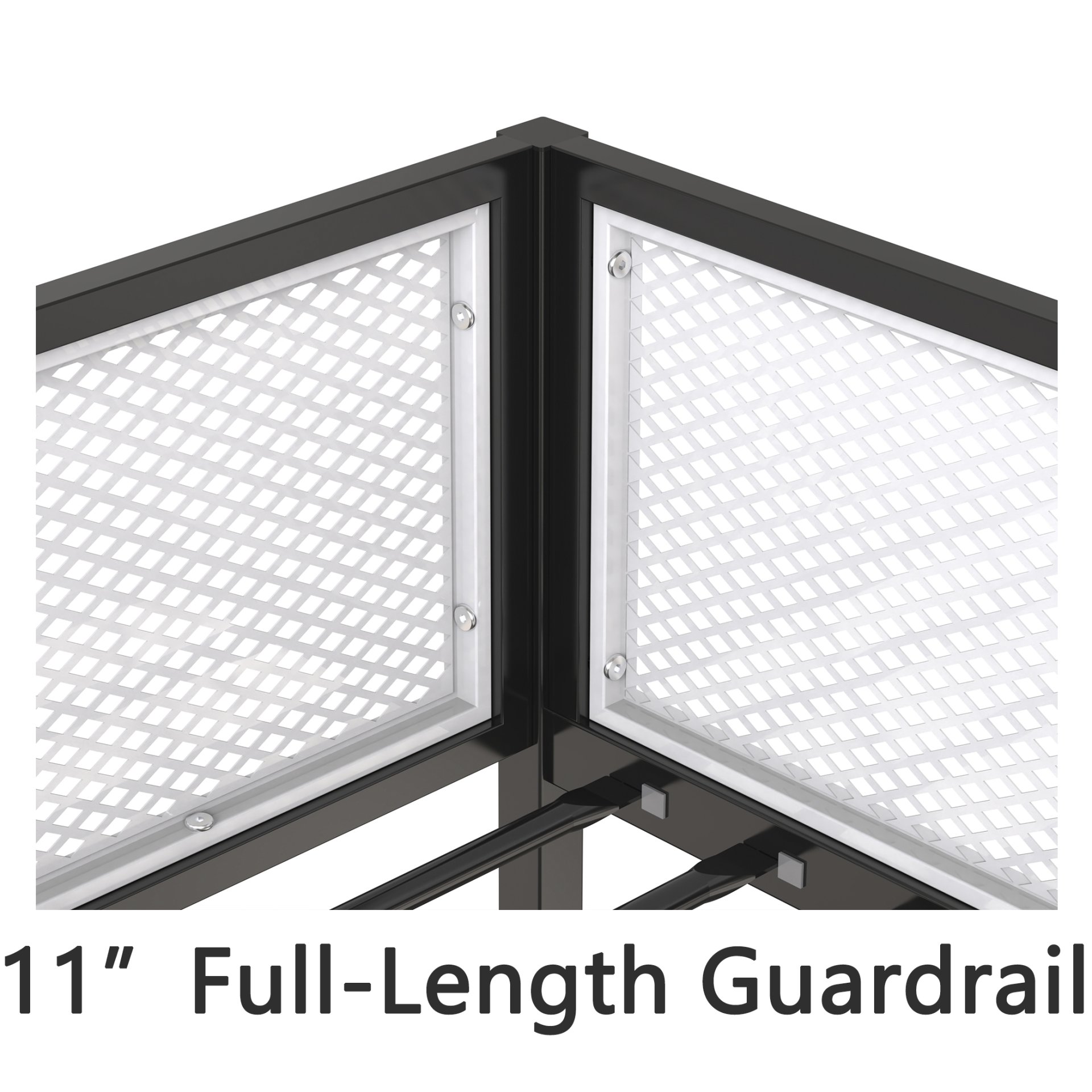 Adam - Twin Over Twin Bunk Guard Rail - Black With White Mesh - Image 12