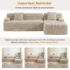 Cloud - Sectional Sofa Upholstered Couch Free Combined Sofa - Light Coffee - Image 8