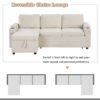 Convertible L Shaped Sofa Couch With Storage, Cup Holders, USB Ports - Beige - Image 6