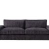 Luxe - Corduroy Sofa With Sleek Design, Spacious And Comfortable 3 Seater Couch - Black - Image 4