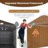Heavy Duty Storage Shed With Windows, Lockable Door & Ventilation - Brown - Image 8