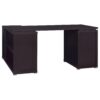 L Shape Computer Desk With Multiple Storage And 3 Drawers - Cappuccino - Image 9