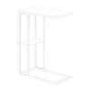 Accent Table, C - Shaped Contemporary - White - Image 3